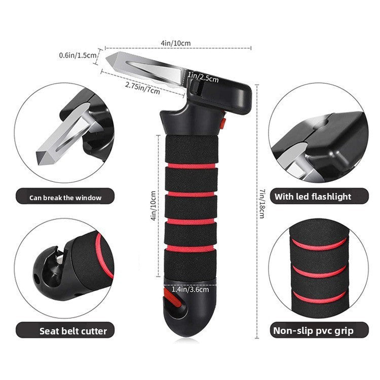 Car Door Assist Handle with Emergency Safety Hammer